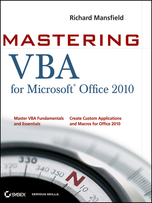 Cover image for Mastering VBA for Office 2010